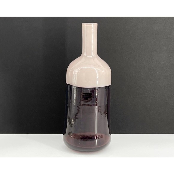 Modern Lavender and Amethyst Mouth Blown Glass Vase - Picture 2 of 8